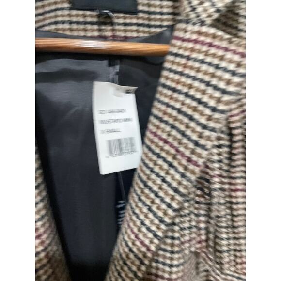 RAILS Jagger Fringe Blazer In Mustard Mini Houndstooth Size XS - Picture 8 of 10